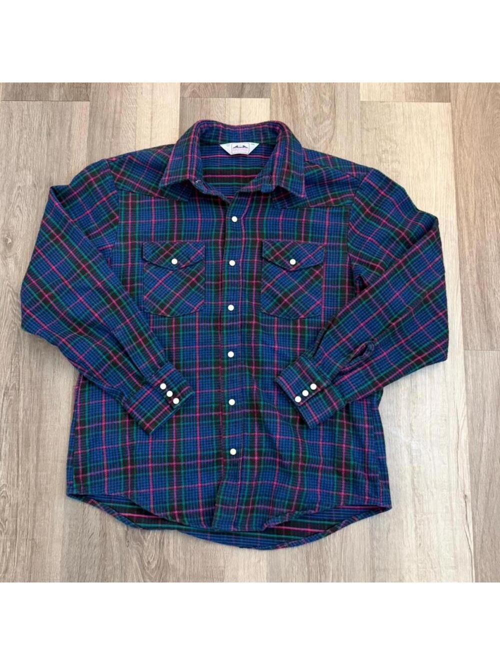 Vintage Dakota by Five Brother multicolored flannel pearl snap shirt Size XXL